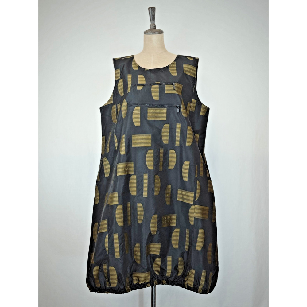 Sassy #14602 Black w/Green Pattern Sleeveless Tank Bubble Dress #0234 XXL